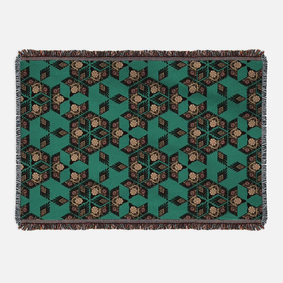 Floral Aviary Soft Touch Woven Blanket