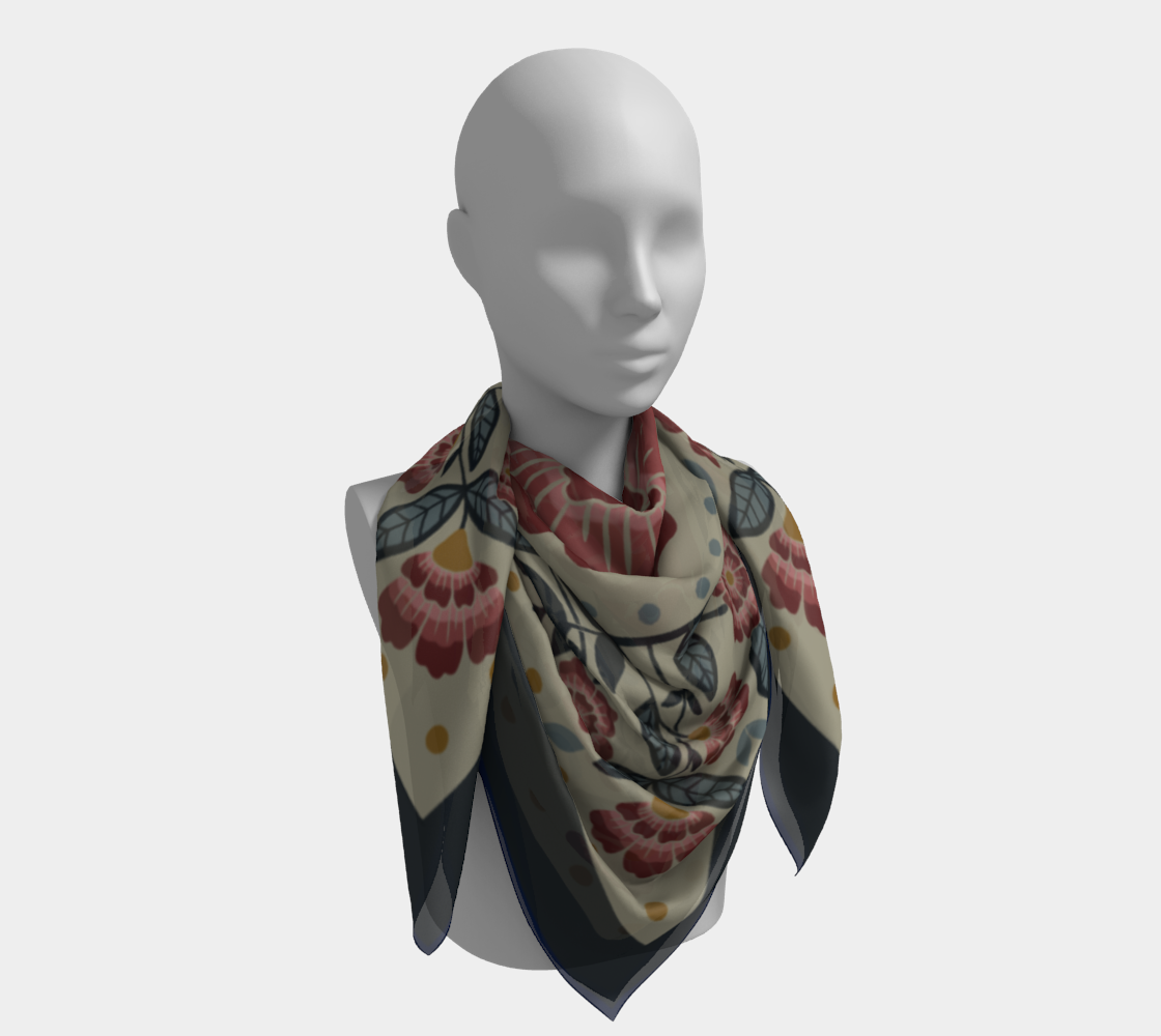 Tudor Rose Scarf in Pink Scarf