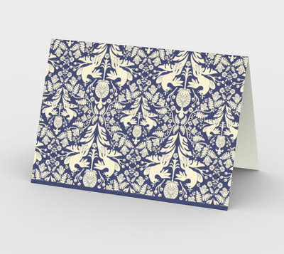 Aviary Damask Notecard Set – Set of 3 with Envelopes