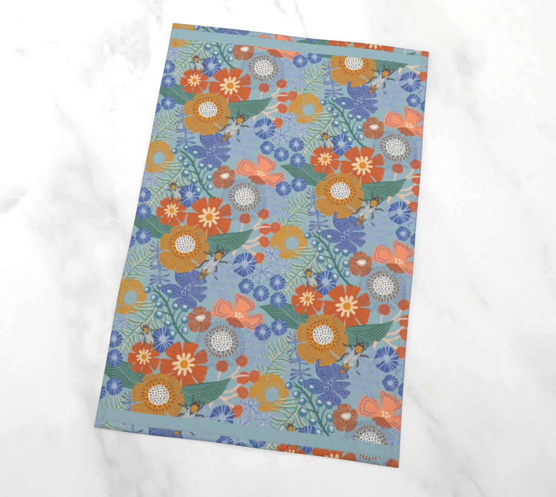 Canopy in Blue Tea Towel
