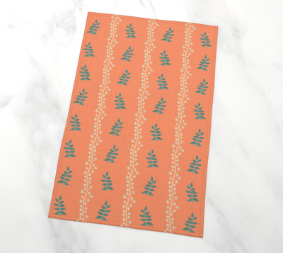 Stem & Sprig in Orange Tea Towel