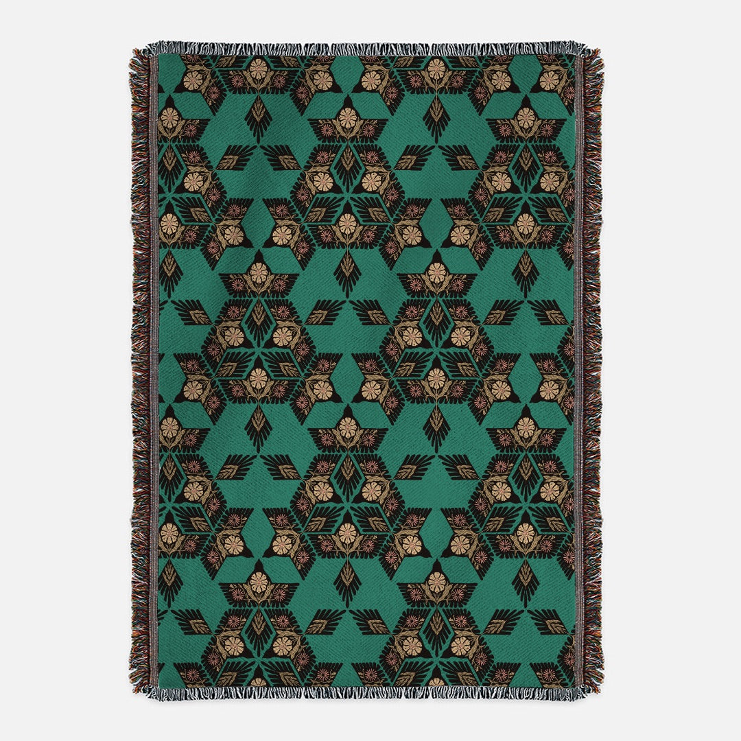 Floral Aviary Soft Touch Woven Blanket