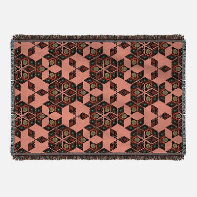 Floral Aviary Pink Soft Touch Woven Blanket