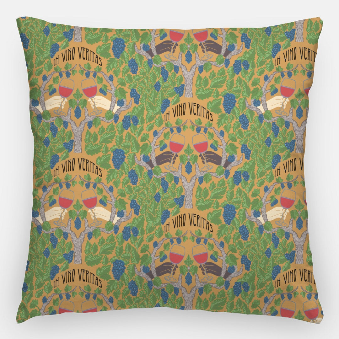 In Vino Veritas Artisan Pillow Case 24 Inch