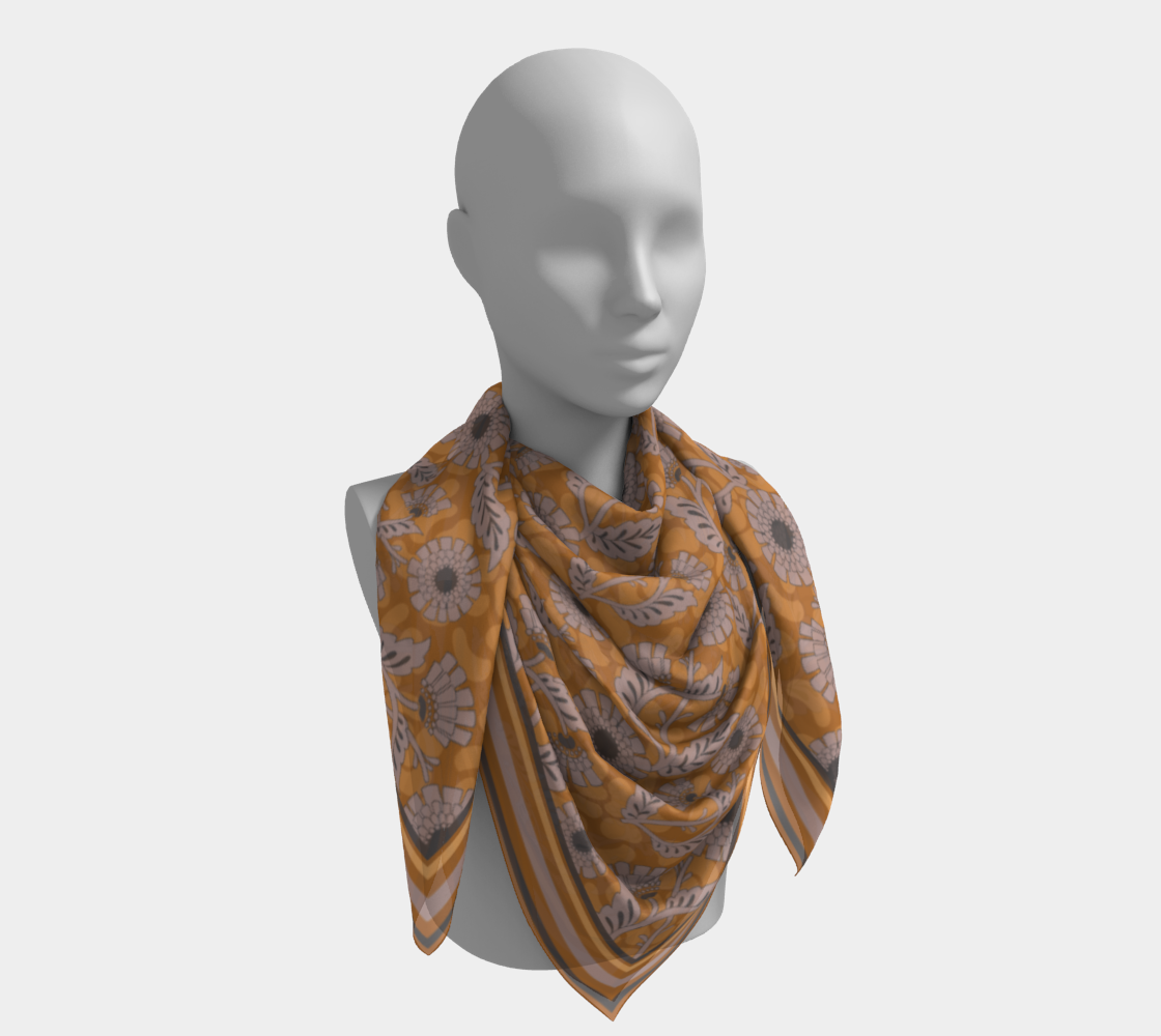 Block Print Blooms Scarf