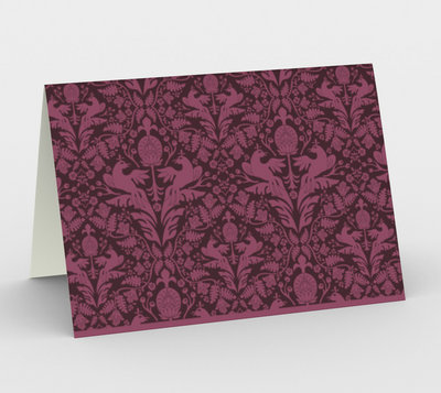 Aviary Damask Notecard Set – Set of 3 with Envelopes