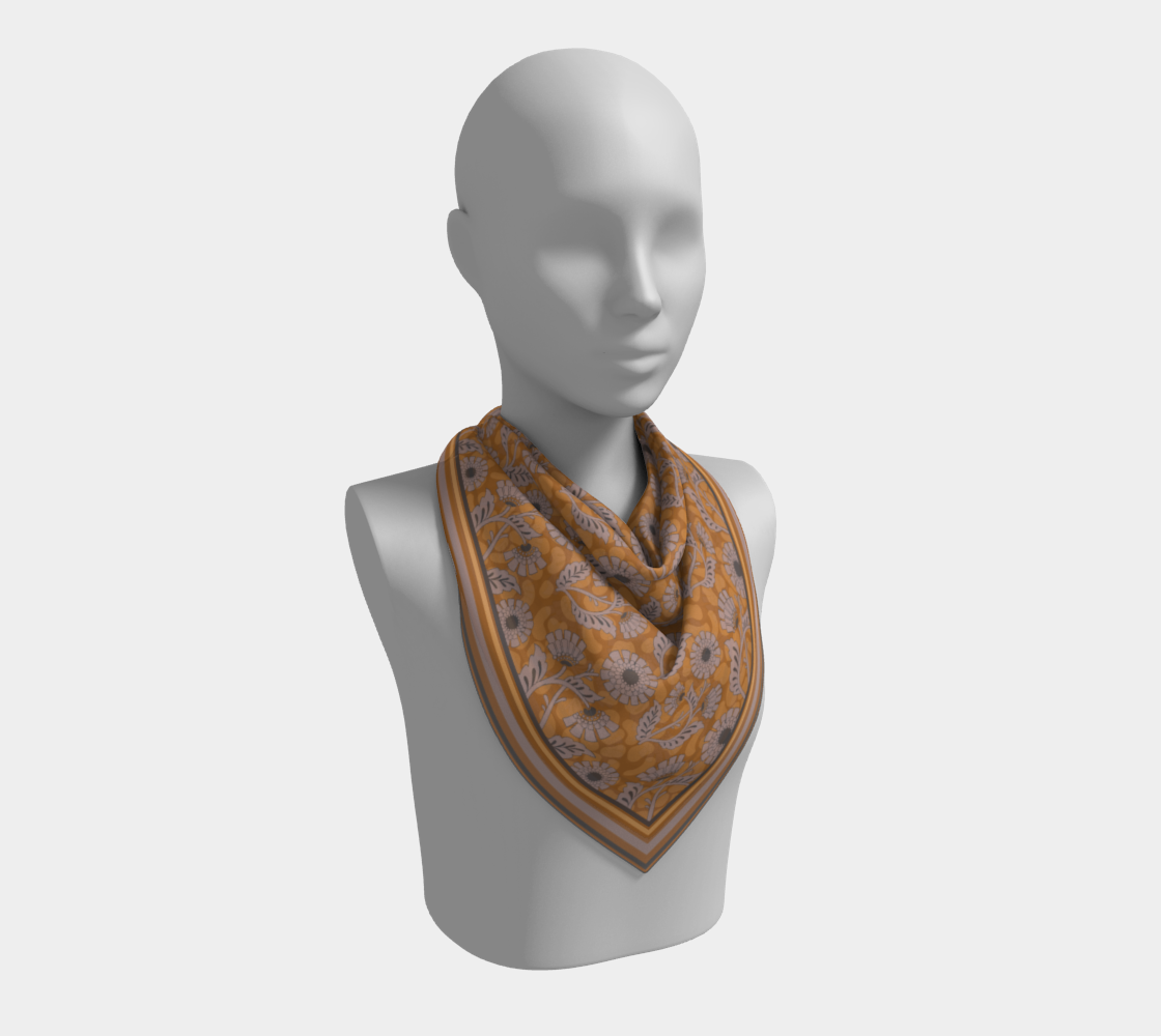 Block Print Blooms Scarf