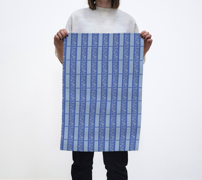 Sunstripe in Dark Blue Tea Towel
