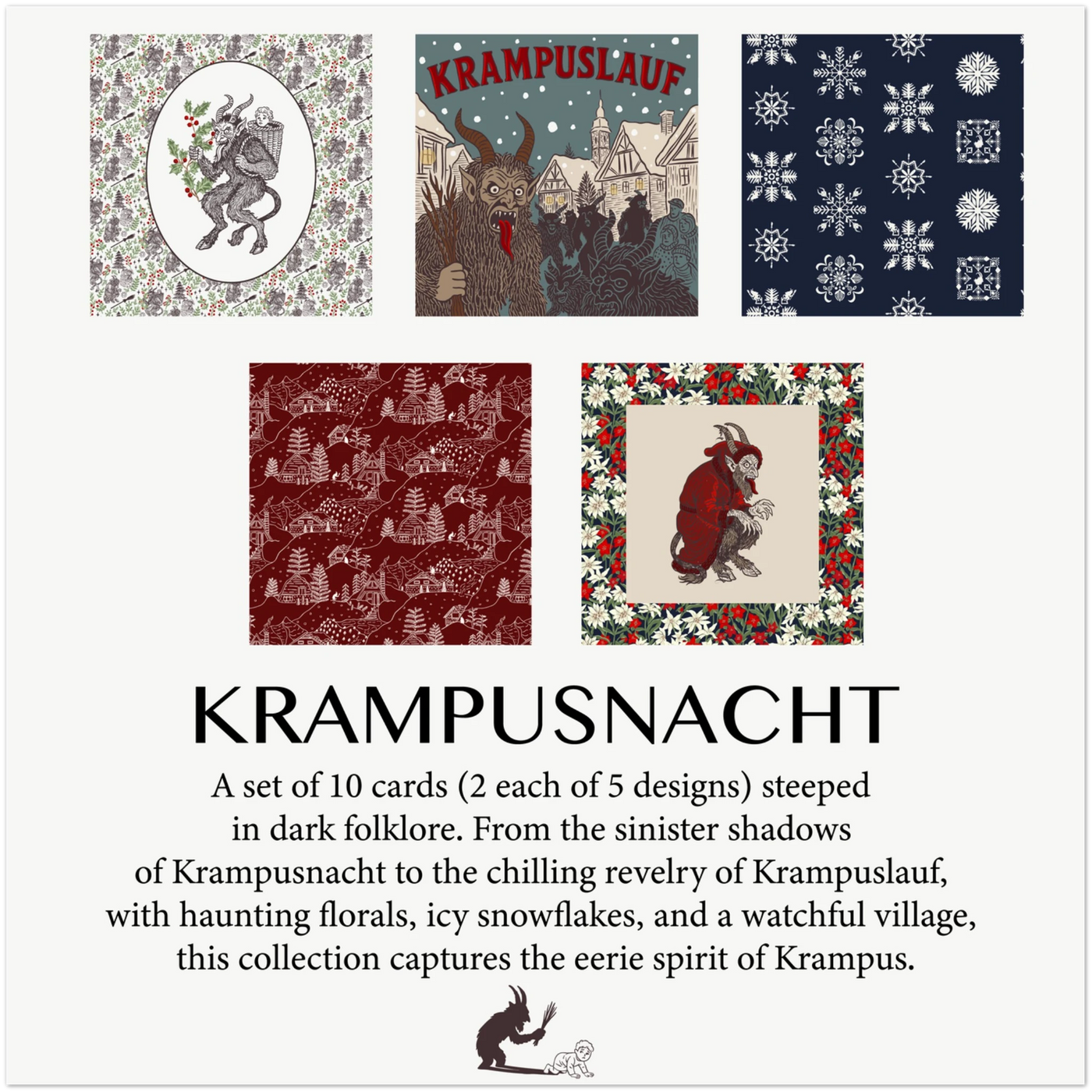 Krampusnacht Collection - Pack of 10 Greeting Cards