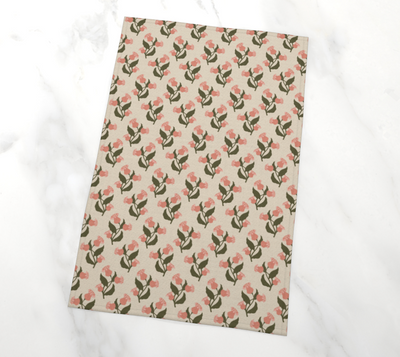 Tea Towel | Pink Daffodils | Eco-Friendly | Vibrant, Fade Proof (17" x 26")