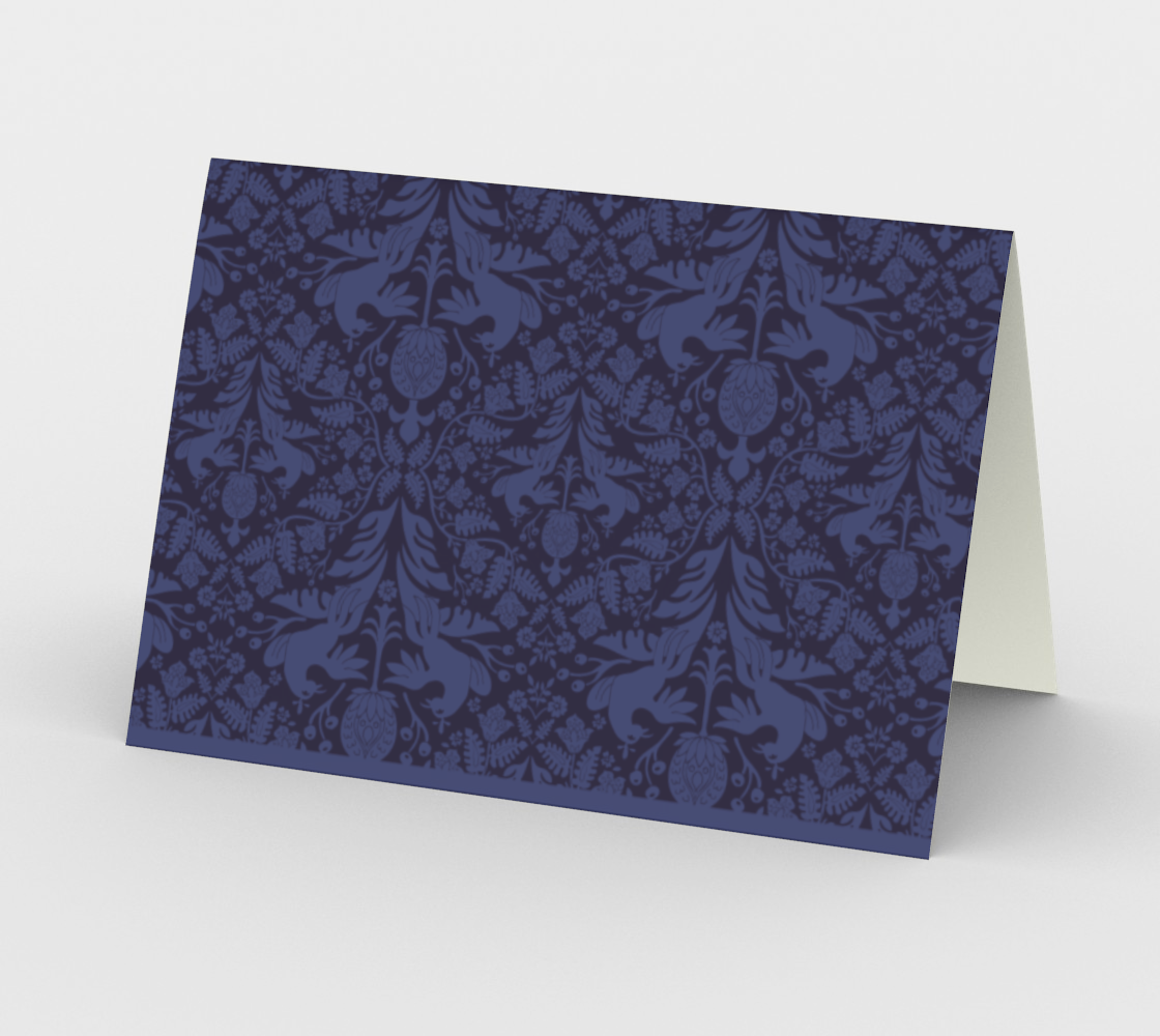 Aviary Damask Notecard Set – Set of 3 with Envelopes