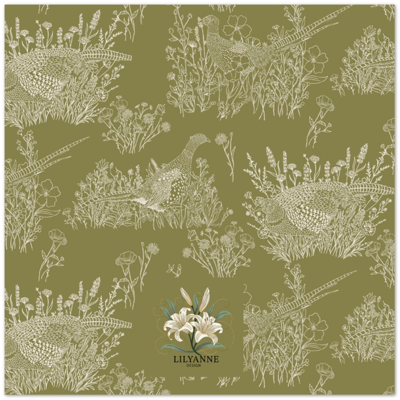 Pheasants & Wildflowers - Pack of 10 Greeting Cards