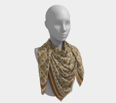 Block Print Floral Scarf