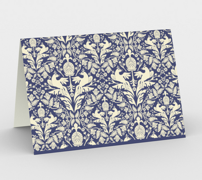 Aviary Damask Notecard Set – Set of 3 with Envelopes