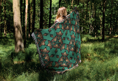 Floral Aviary Soft Touch Woven Blanket