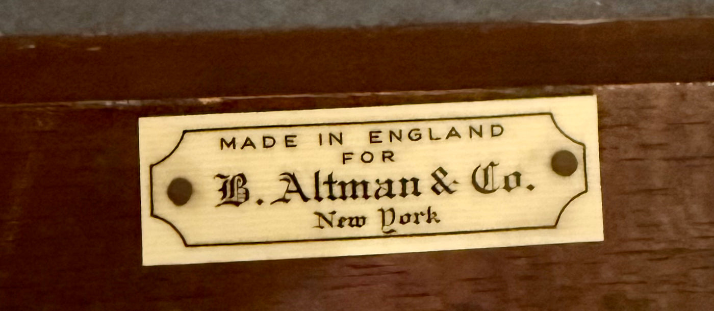 Indian Floral Antique Stool - B. Altman & Co. base
