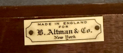 Indian Floral Antique Stool - B. Altman & Co. base