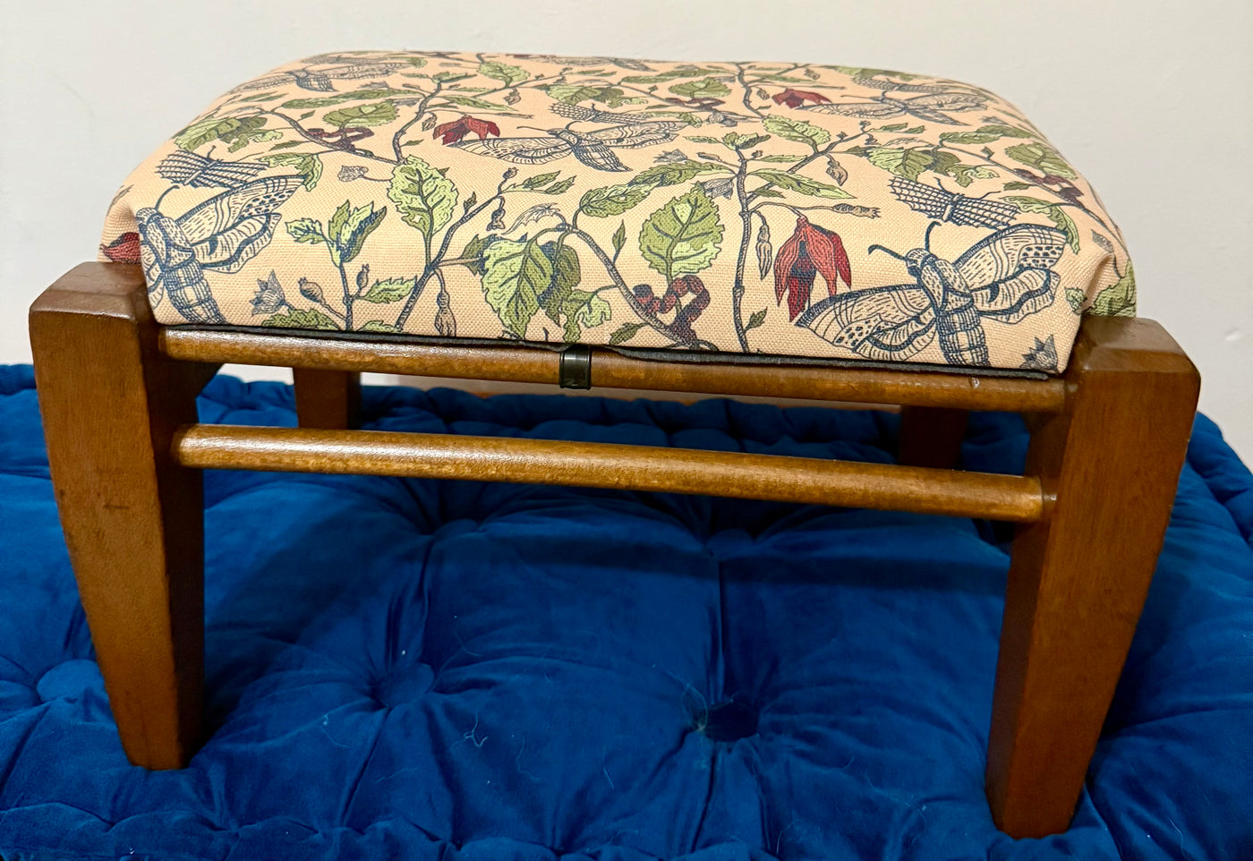 Umbral Bloom Antique Hardwood Stool
