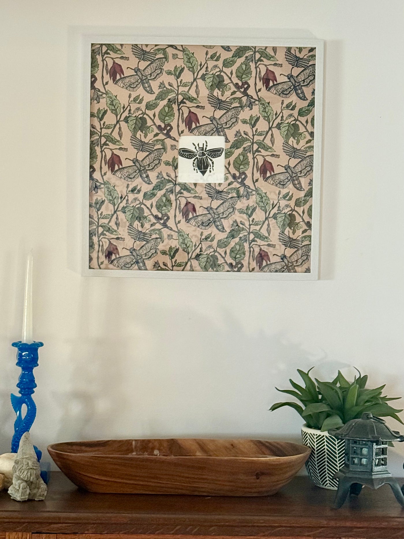 “Queen Bee” – Framed Mixed Media Art by Lilyanne Design