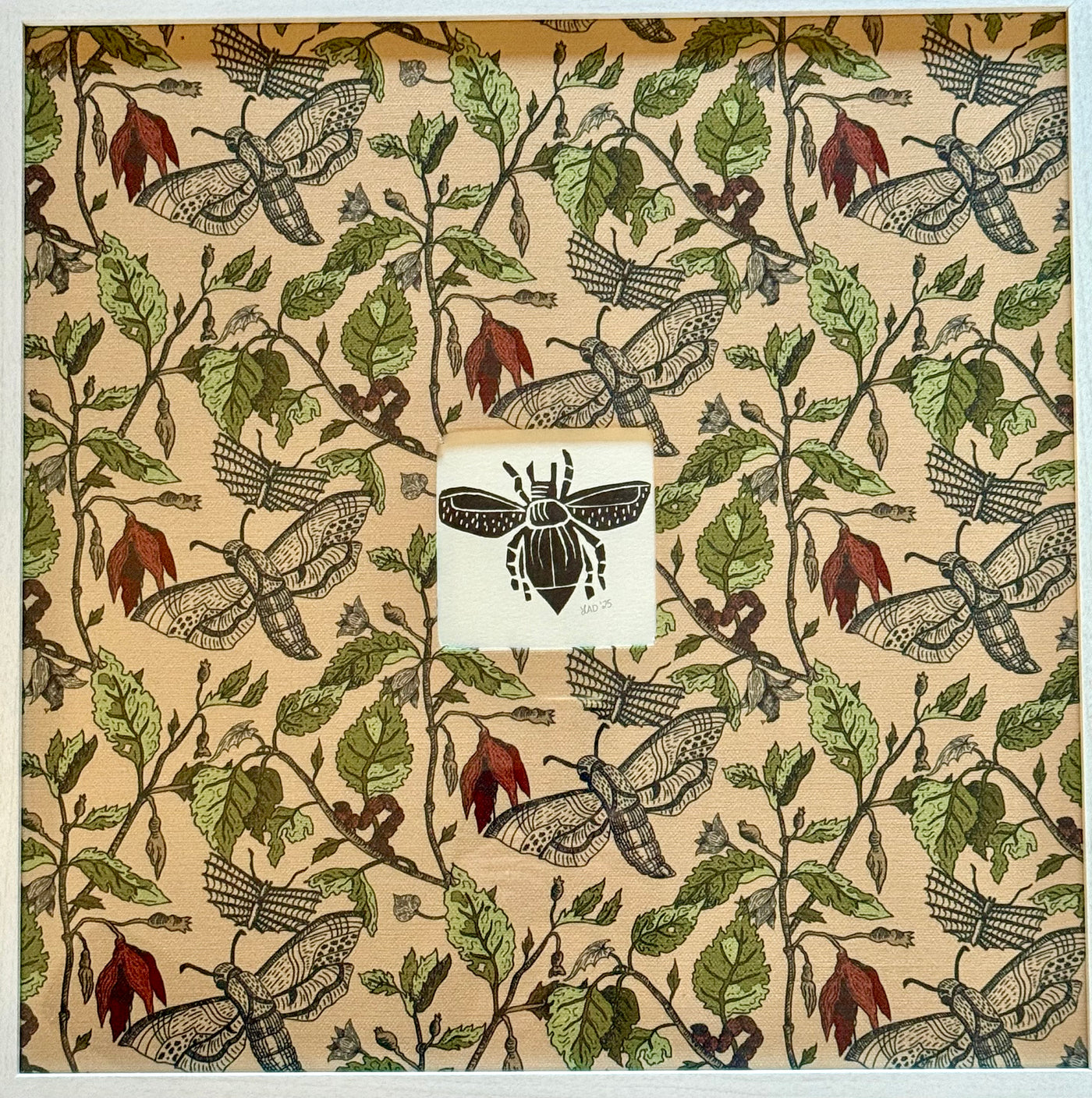 “Queen Bee” – Framed Mixed Media Art by Lilyanne Design