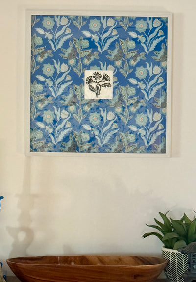 “Floral Harmony” – Framed Mixed Media Art by Lilyanne Design