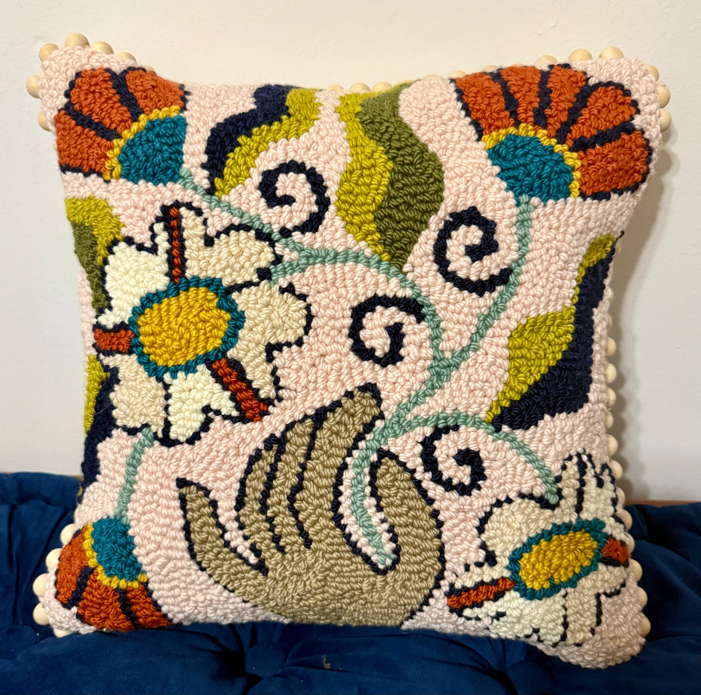 Picking Wildflowers Wool Pillow