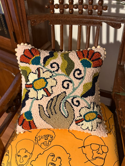 Picking Wildflowers Wool Pillow