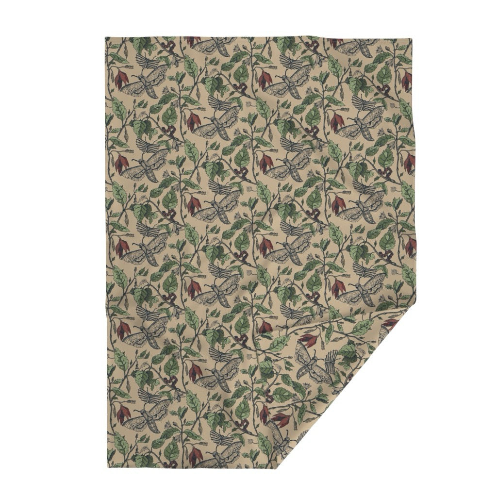 Umbral Bloom Velvet Throw Blanket