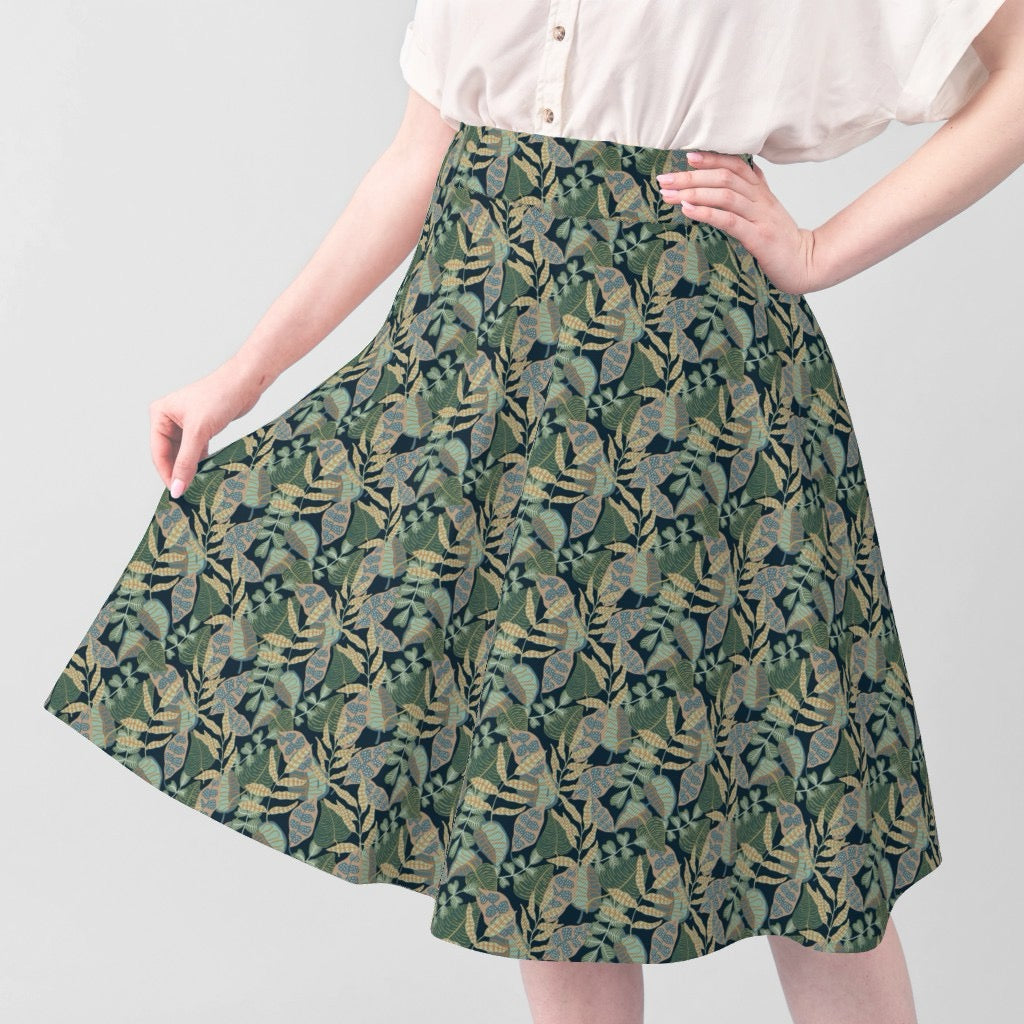 Jungle Flora in Green Fabric