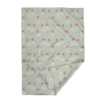 Rosehip Meadow Velvet Throw Blanket