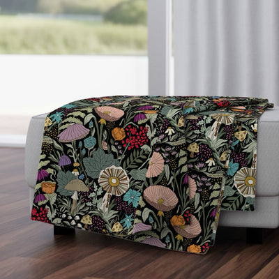 Forest Floor Velvet Throw Blanket