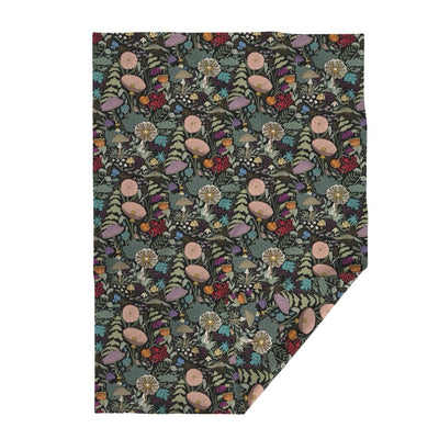 Forest Floor Velvet Throw Blanket