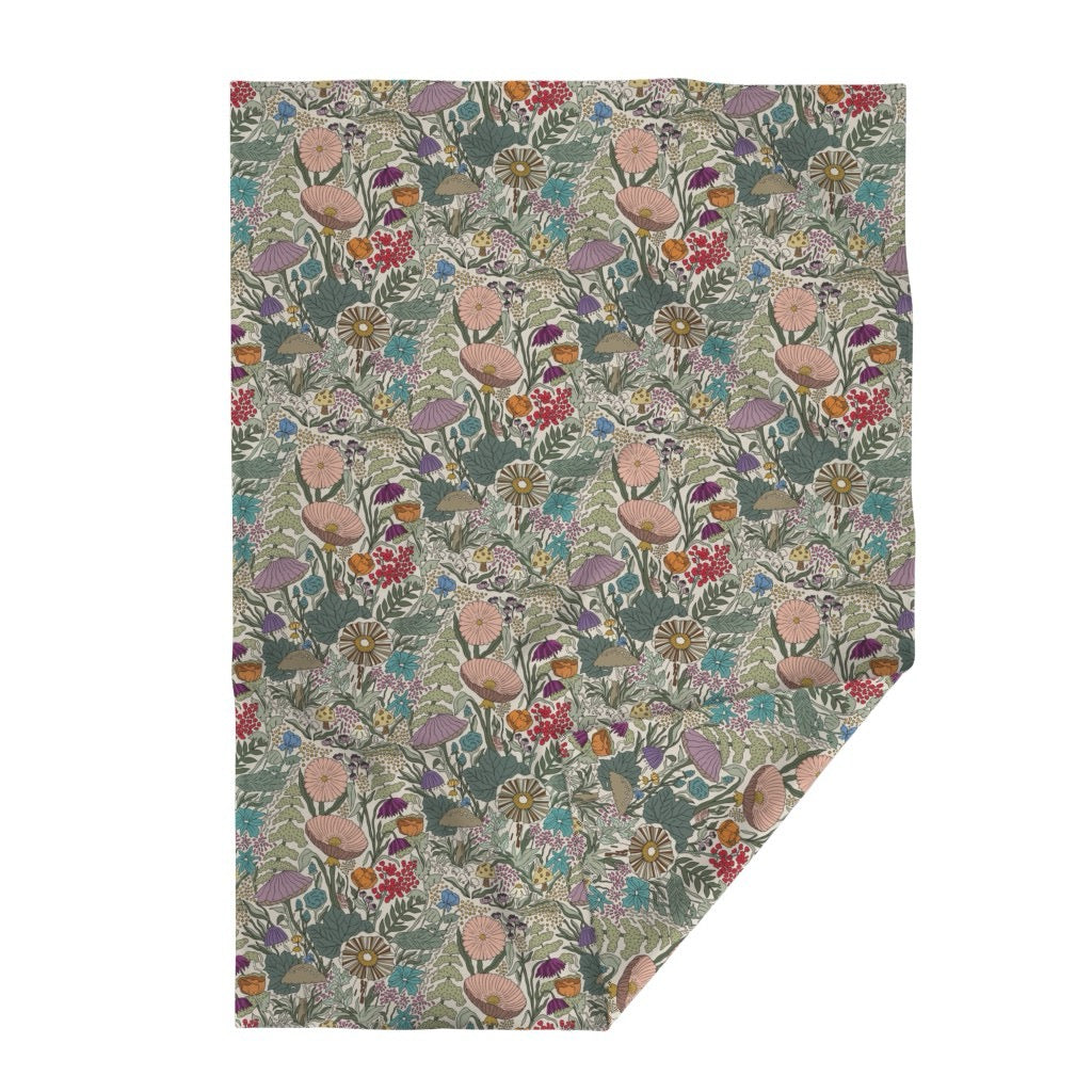 Forest Floor Velvet Throw Blanket