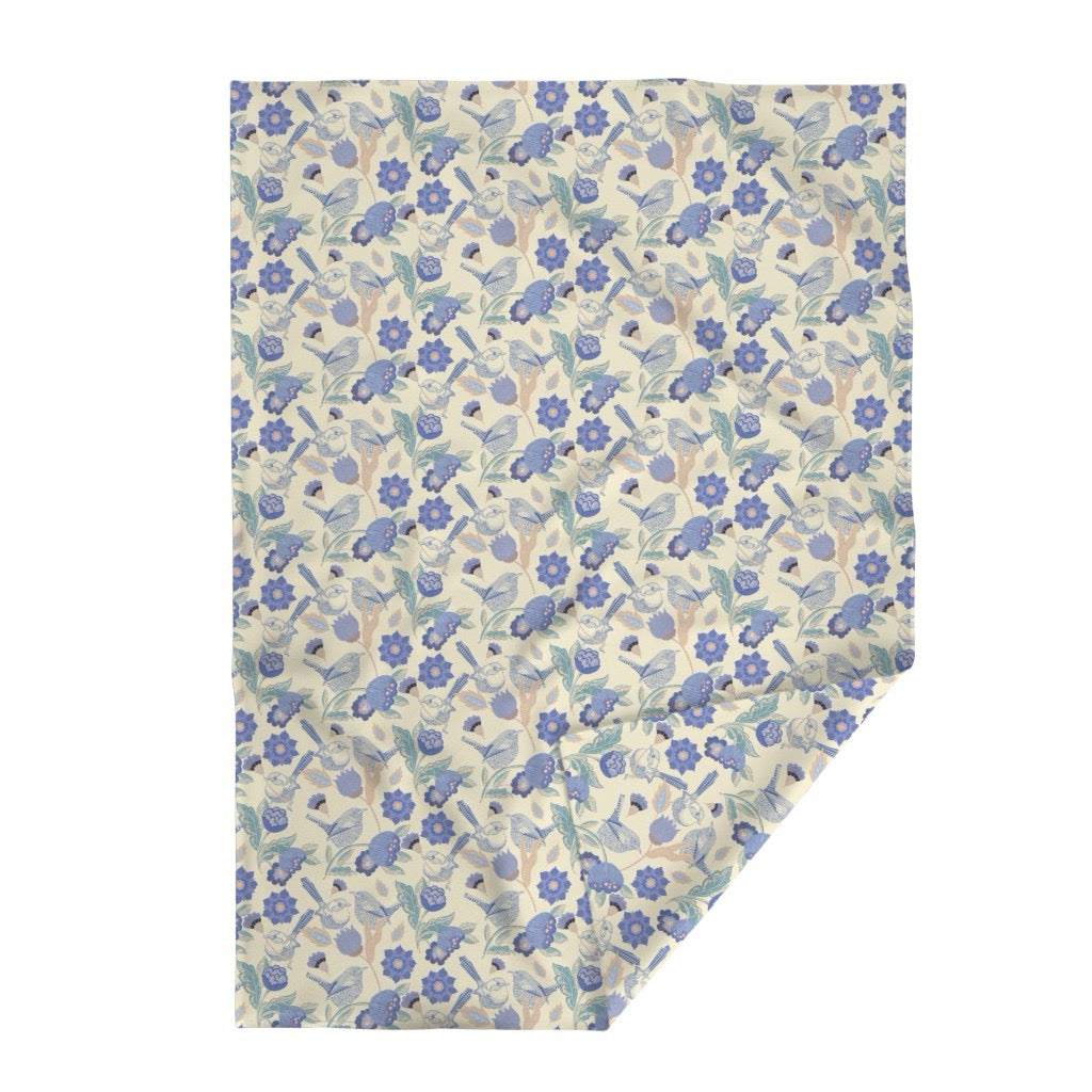 Meadow Song Velvet Throw Blanket