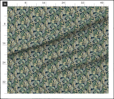 Jungle Flora in Green Fabric