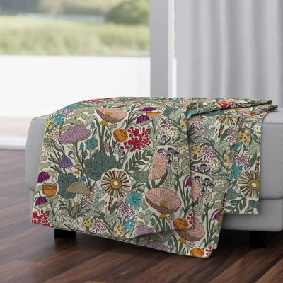 Forest Floor Velvet Throw Blanket