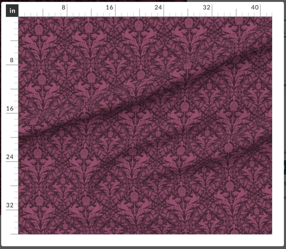 Aviary Damask Fabric
