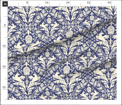 Aviary Damask Fabric