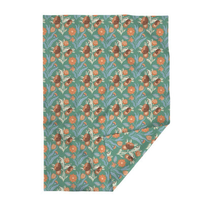 Eglantine Tangle Velvet Throw Blanket