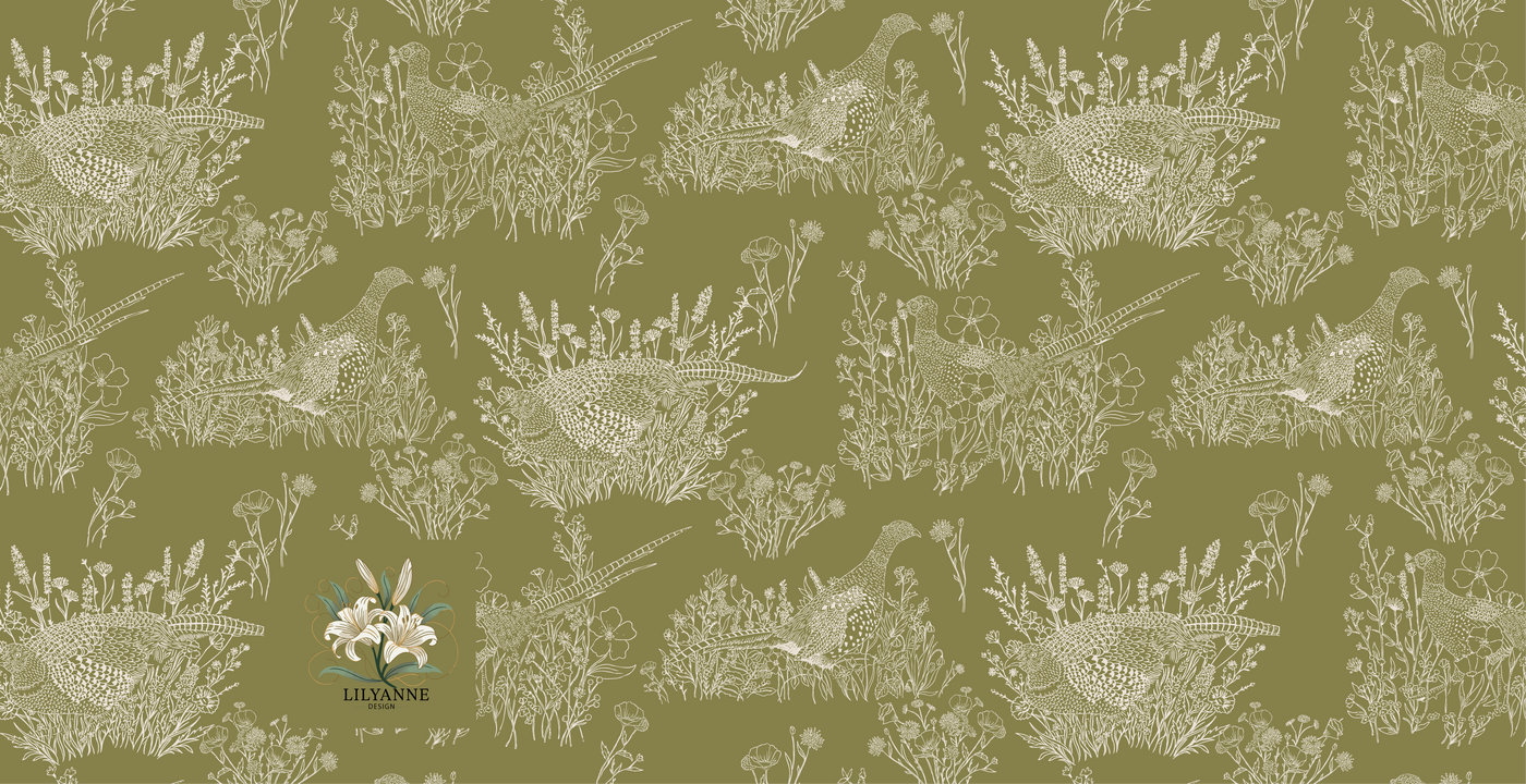 Pheasants & Wildflowers - Pack of 10 Greeting Cards
