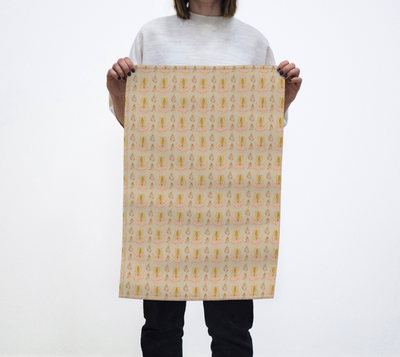 Tea Towel | Boho Stripe light | Eco-Friendly | Vibrant, Fade Proof (17" x 26")