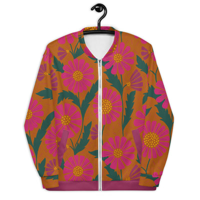 Pink Daisies Unisex Bomber Jacket