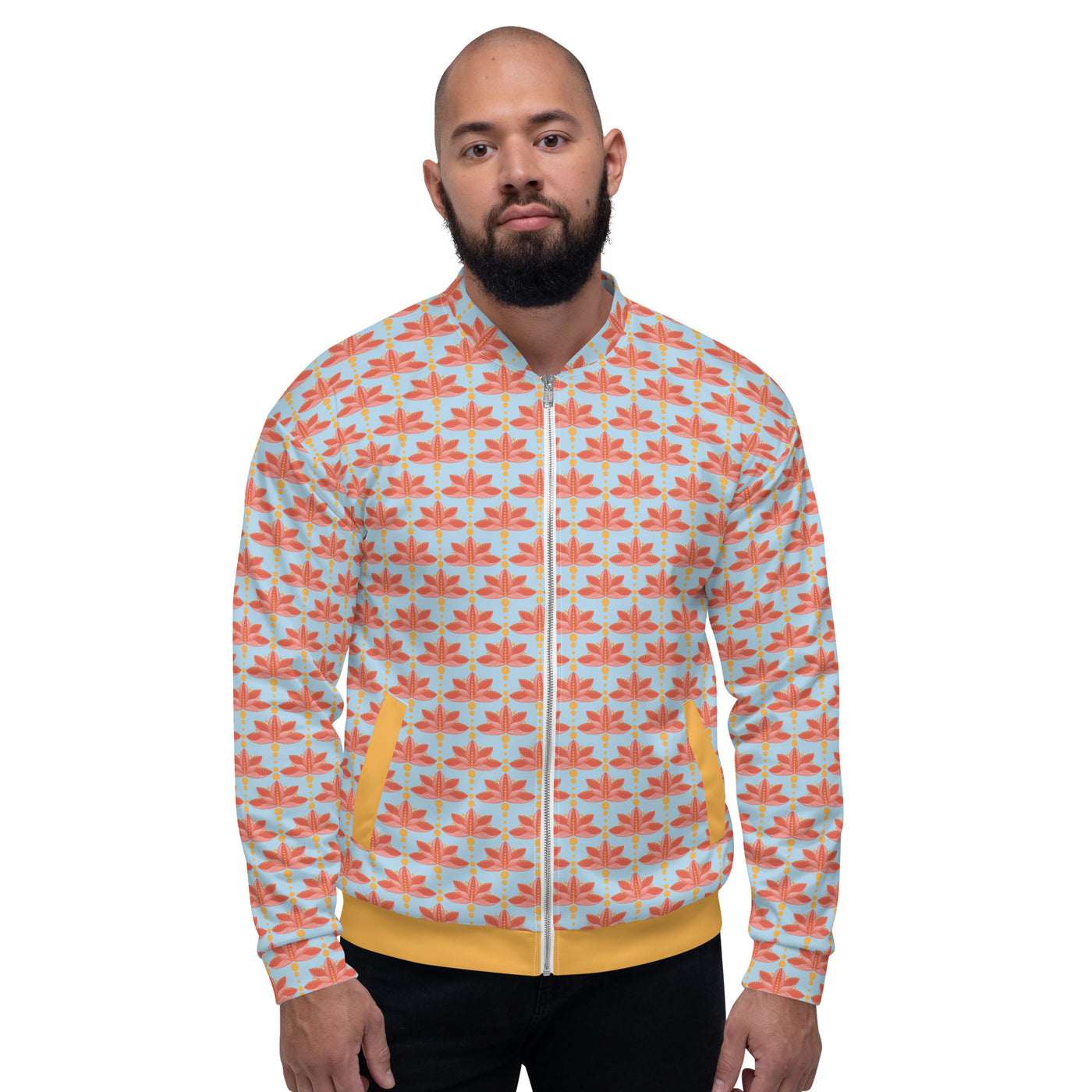 Lotus Unisex Bomber Jacket