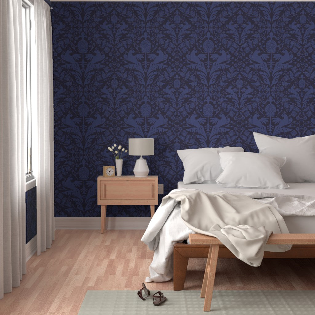 Aviary Damask Wallpaper