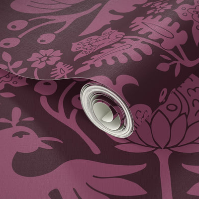 Aviary Damask Wallpaper