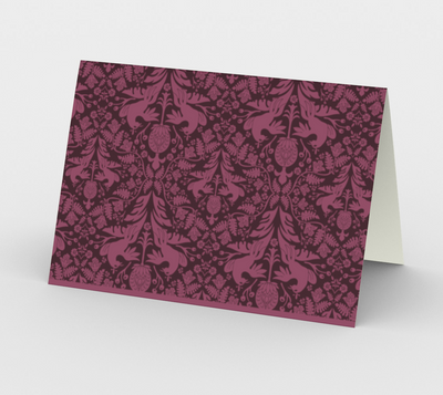 Aviary Damask Notecard Set – Set of 3 with Envelopes