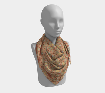 Thistlewood Grove Scarf - Vintage Floral Medallion Print in Pink