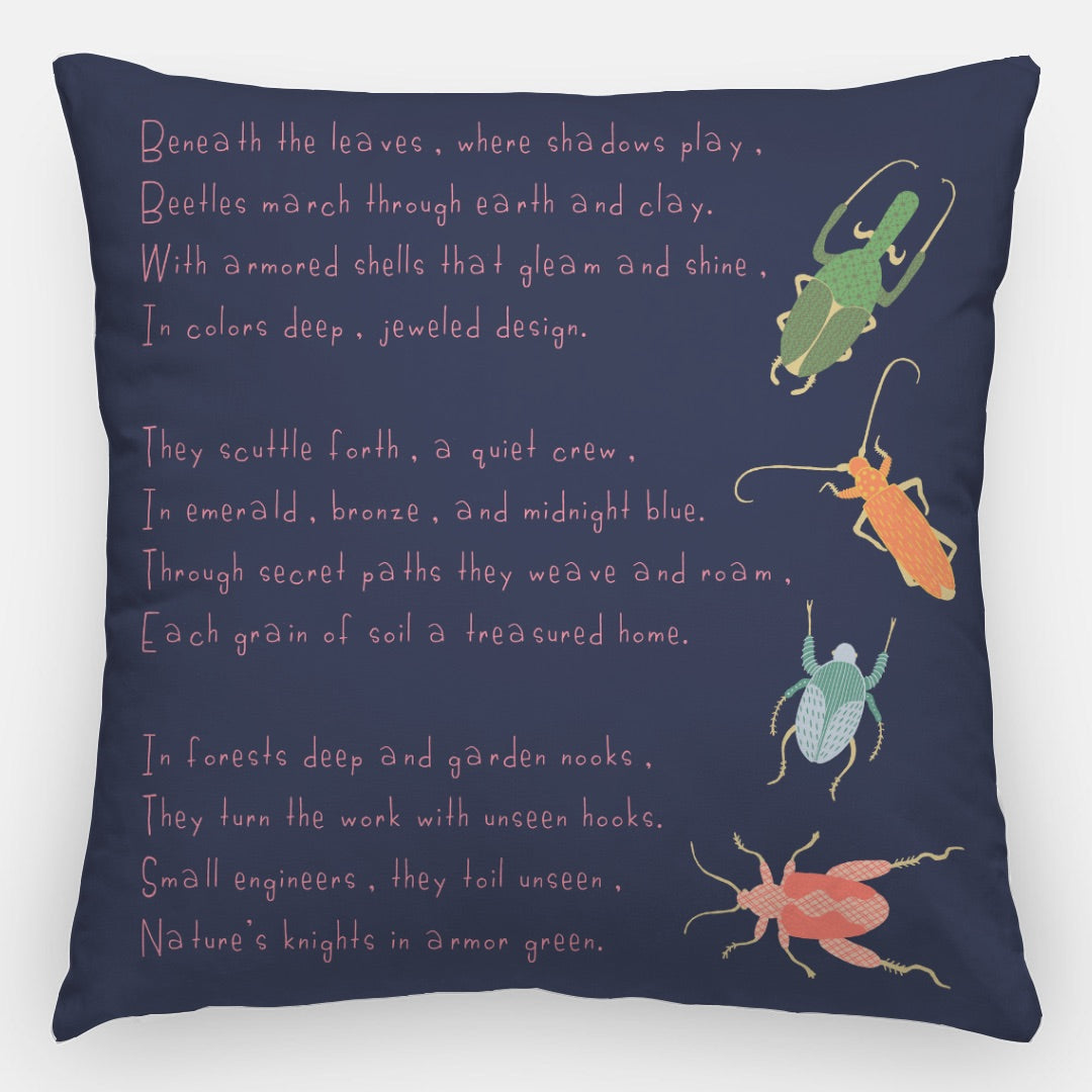 Busy Beetles Artisan Pillow Case 24 Inch