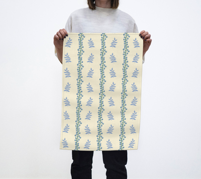 Stem & Sprig in Cream Tea Towel