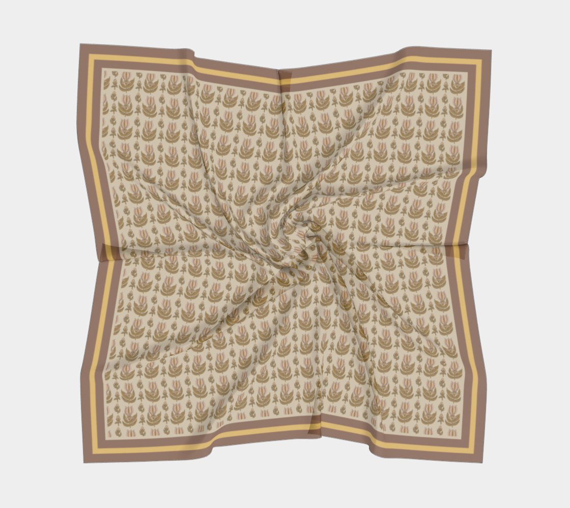 Block Print Floral Scarf